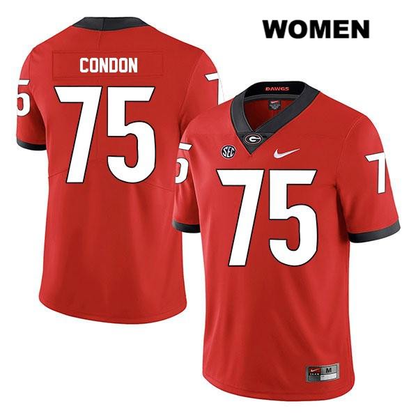 Georgia Bulldogs Women's Owen Condon #75 NCAA Legend Authentic Red Nike Stitched College Football Jersey QBO5556LD